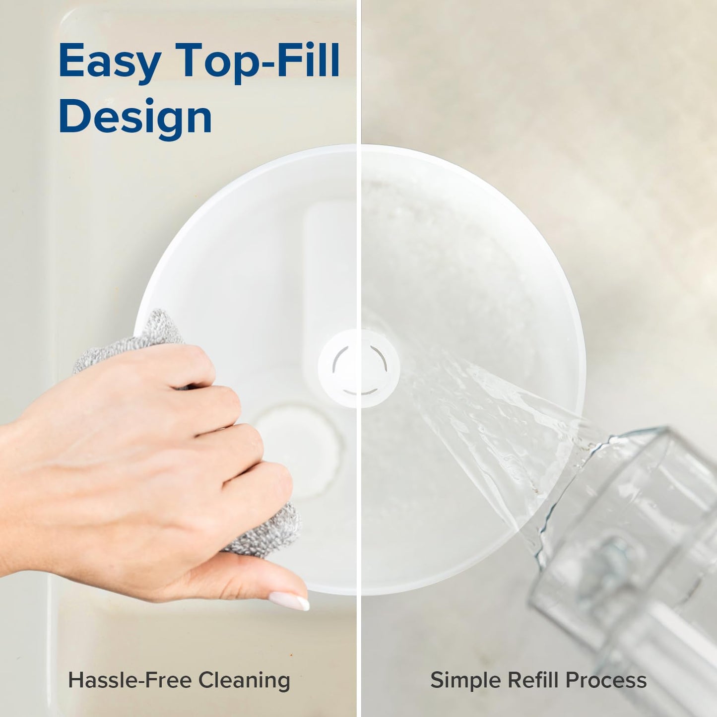 LEVOIT Humidifiers for Bedroom, Quiet (3L Water Tank) Cool Mist Top Fill Essential Oil Diffuser with 25Watt for Home Large Room, 360° Nozzle, Rapid Ultrasonic Humidification for Baby Nursery and Plant