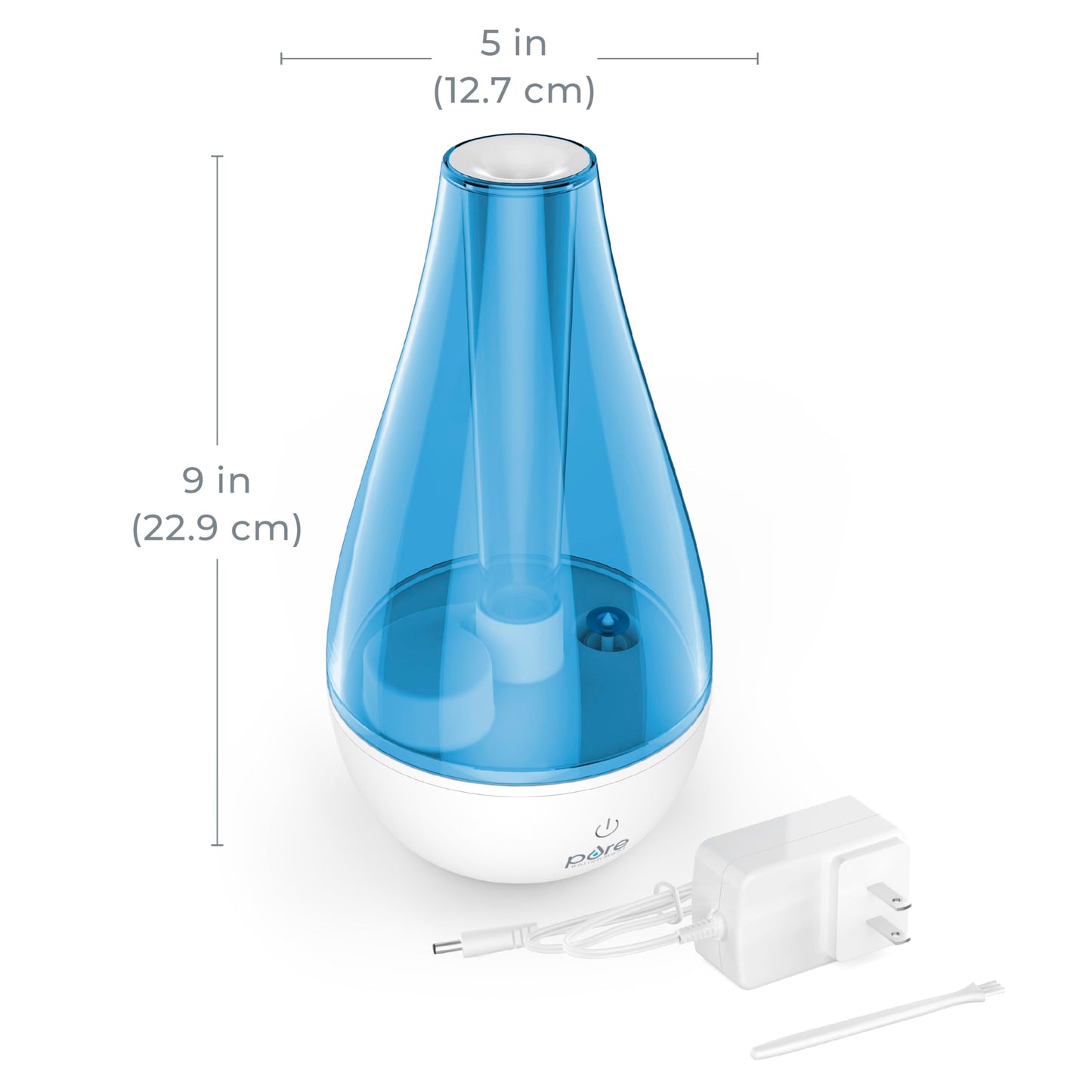 Pure Enrichment MistAire Ultrasonic Cool Mist Humidifier - Quiet Air Humidifier for Bedroom, Nursery, Office, & Indoor Plants - Lasts Up To 25 Hours