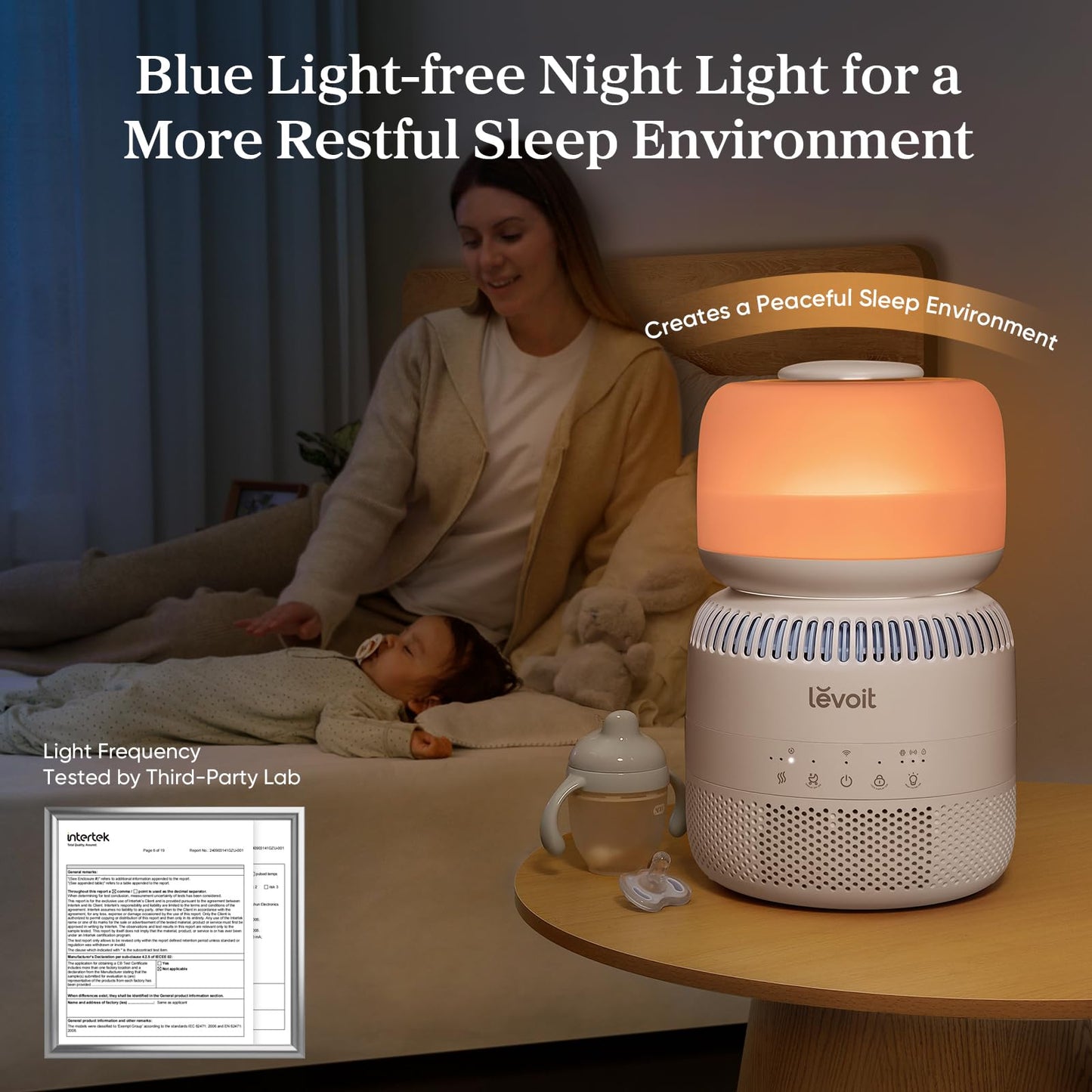 LEVOIT Top Fill Humidifiers for Bedroom, 2.5L Tank for Large Room, Easy to Fill & Clean, 28dB Quiet Cool Mist Air Humidifier for Home Baby Nursery & Plants, Auto Shut-off and BPA-Free for Safety, 25H