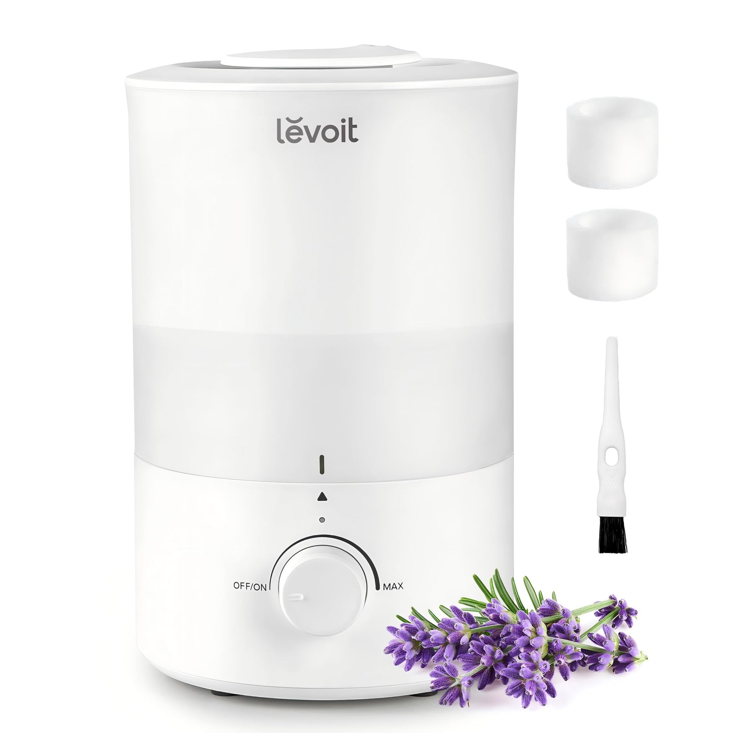LEVOIT Top Fill Humidifiers for Bedroom, 2.5L Tank for Large Room, Easy to Fill & Clean, 28dB Quiet Cool Mist Air Humidifier for Home Baby Nursery & Plants, Auto Shut-off and BPA-Free for Safety, 25H